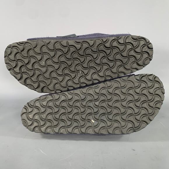 BIRKENSTOCK Size 9 Navy Khaki Mixed Fabrics Suede Slide Sandals